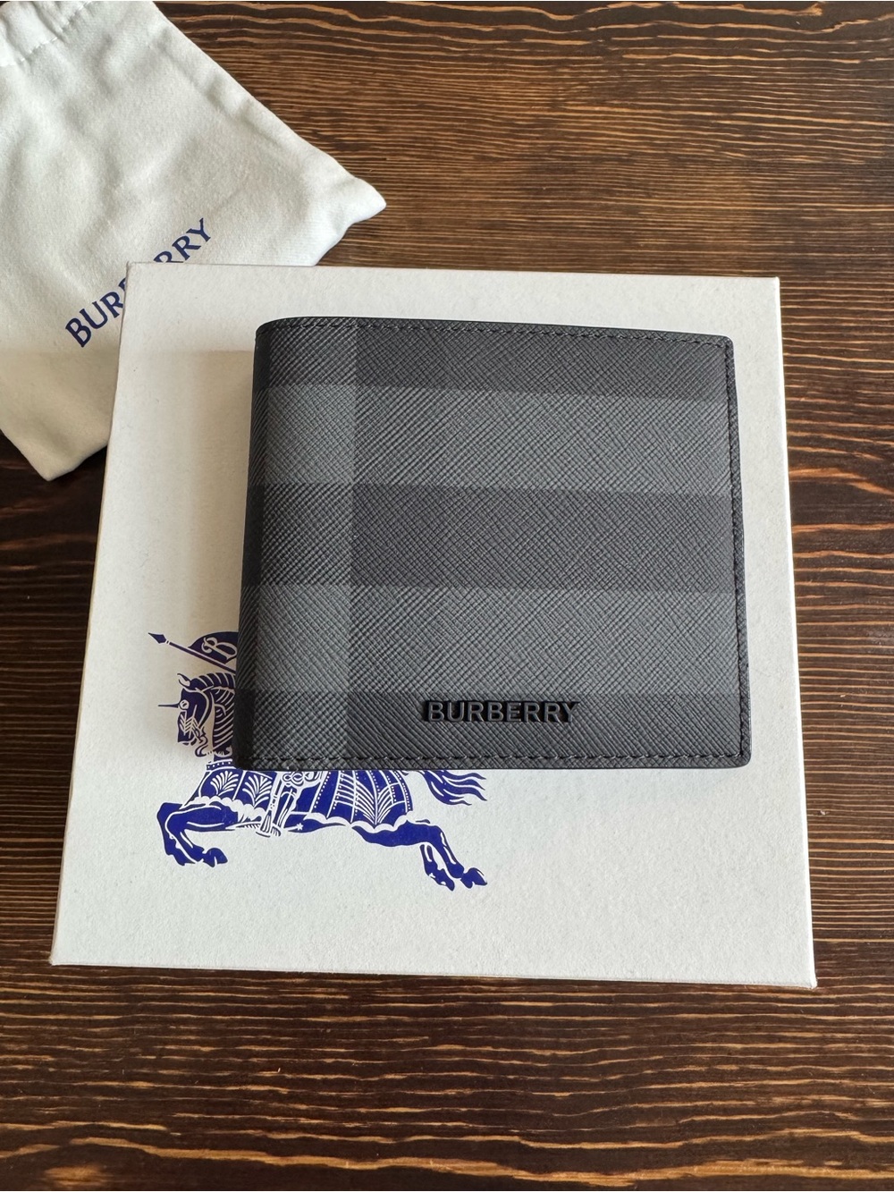 Burberry charcoal check Wallet